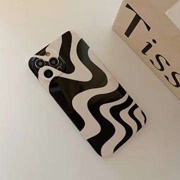 Chic Black White Striped Case for iPhone 13 Pro Max