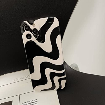 Chic Black White Striped Case for iPhone 13 Pro Max