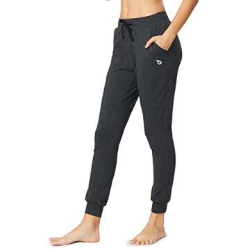 Baleaf Women's Cotton Joggers with Pockets in Charcoal