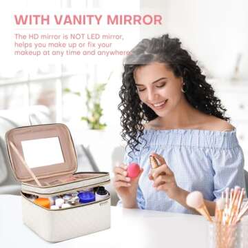 HXLGMD Large Makeup Bag - Travel Cosmetic Organizer