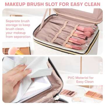 HXLGMD Large Makeup Bag - Travel Cosmetic Organizer