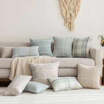 vctops Rustic Striped Pillow Cover for Comfortable Decor