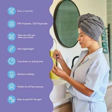 Turbie Twist 2-Pack Microfiber Hair Towel: Premium Hair Wrap for All Hair Types