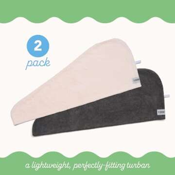 Turbie Twist Microfiber Hair Towel Set for Quick Drying