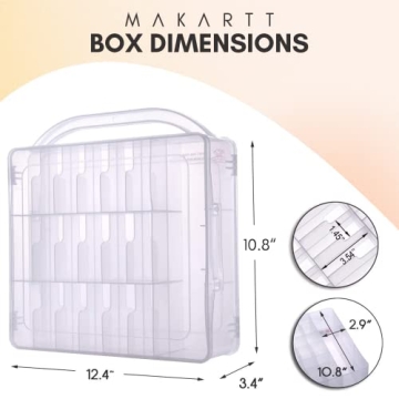 Makartt 36-Bottle Nail Polish Organizer Durable Clear Storage
