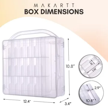 Makartt 36-Bottle Nail Polish Organizer Durable Clear Storage