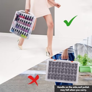 Makartt 36-Bottle Nail Polish Organizer Durable Clear Storage