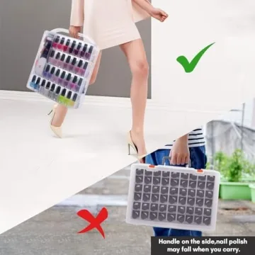 Makartt 36-Bottle Nail Polish Organizer Durable Clear Storage