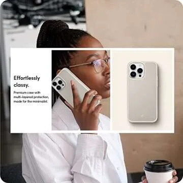 CYRILL by Spigen Kajuk Mag [Compatible with iPhone 14 Pro] Magnetic Wireless Charging Premium Leather Case Protective Cover - Cream