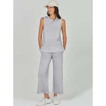 Anrabess Women's Stylish Summer 2 Piece Set