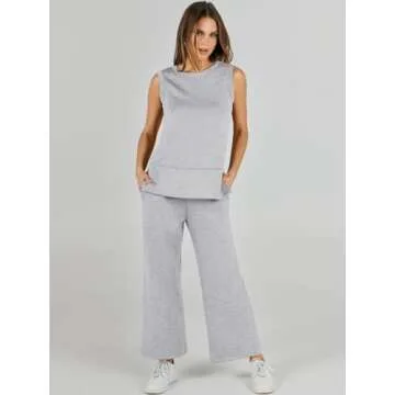 Anrabess Women's Stylish Summer 2 Piece Set