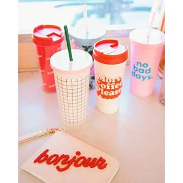 Ban.do US hot stuff thermal mug, more coffee please, Red