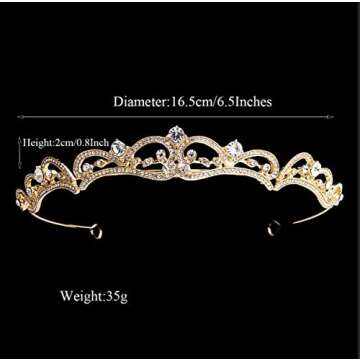 Uongeod Rhinestone Crown for Women and Girls - Elegant Tiara