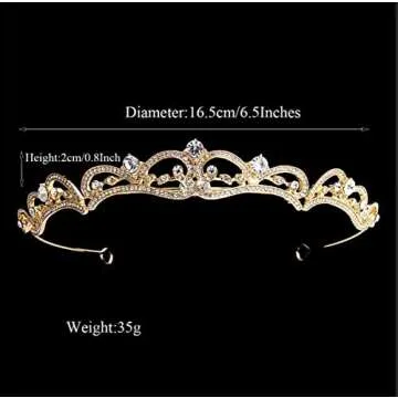 Uongeod Rhinestone Crown for Women and Girls - Elegant Tiara