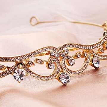 Uongeod Rhinestone Crown for Women and Girls - Elegant Tiara