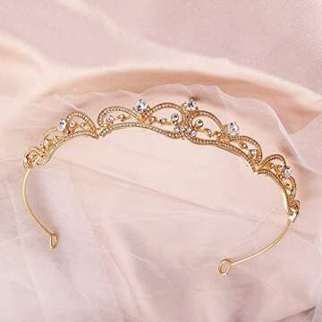 Uongeod Rhinestone Crown for Women and Girls - Elegant Tiara