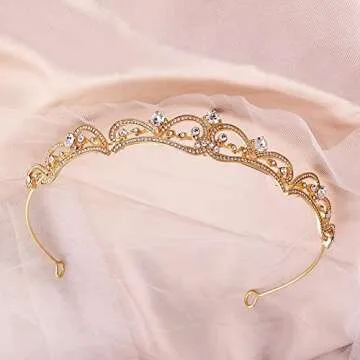 Uongeod Rhinestone Crown for Women and Girls - Elegant Tiara