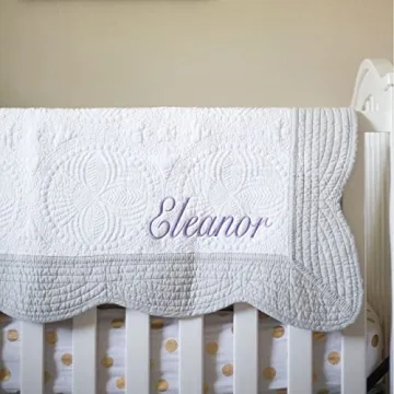 Personalized Baby Blanket - Custom Monogrammed Cotton Quilt