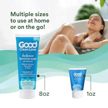 Good Clean Love Balance Feminine Wash, pH-Balanced Vaginal Moisturizer Soap for Women with Natural Ingredients, Gentle Cleansing Feminine Care Product, Reduces Vaginal Dryness & Odor, 8 Oz