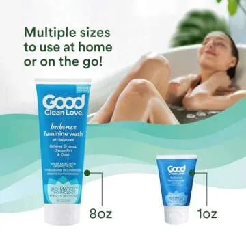 Good Clean Love Balance Feminine Wash, pH-Balanced Vaginal Moisturizer Soap for Women with Natural Ingredients, Gentle Cleansing Feminine Care Product, Reduces Vaginal Dryness & Odor, 8 Oz
