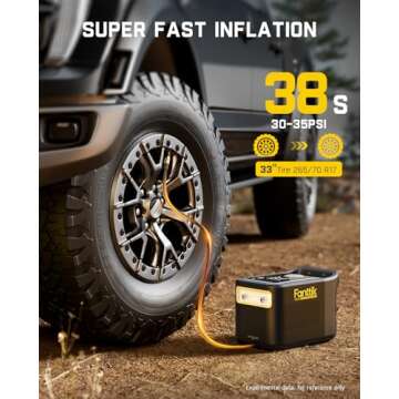 Fanttik X9 Ultra Portable Tire Inflator for Pickup Truck, RV | 3-in-1 Air Pump, Power Station, Flash...
