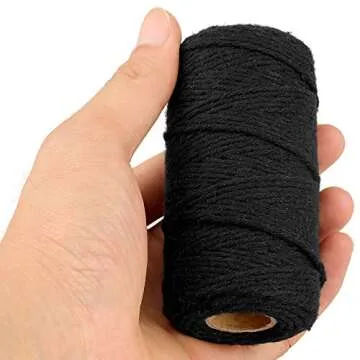 jijAcraft Natural Cotton Bakers Twine 328ft for Crafting