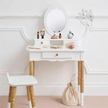 Le Toy Van - Wooden Cosmetic Set With Bag Role Play Toy | Star Beauty Bag Pretend Play Set - Suitable For 3 Years +