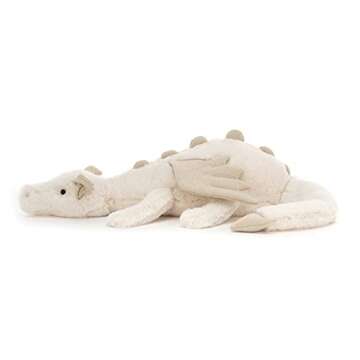 Jellycat Snow Dragon Stuffed Animal, Large 19.5 inches - Mythical Plush Toy - Classic Children's Gift