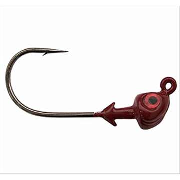 Strike King Saltwater Flats Jig Head Bait (Red, 0.25-Ounce), 1/4 oz