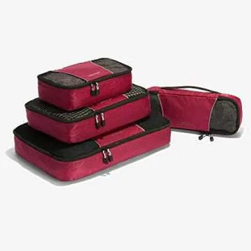 eBags Classic 4pc Packing Cubes in Grasshopper for Easy Travel