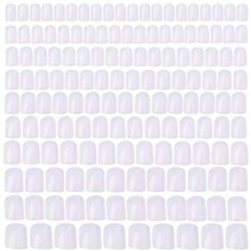 Pimoys 500 Pcs Clear Short Square Press on Nails,10 Sizes Short Square Nails Full Cover Artificial A...