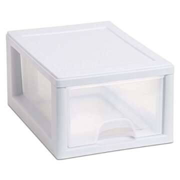 Sterilite 6 Qt Stacking Storage Drawer - Versatile Organizer for Home Clutter