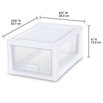 Sterilite Stacking Storage Drawer Set for Organized Living