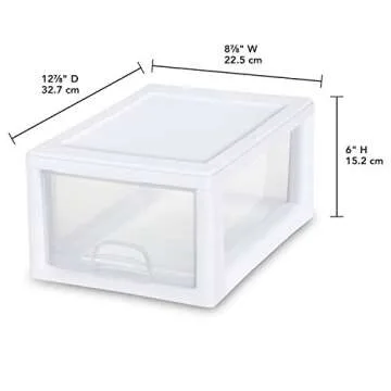 Sterilite Stacking Storage Drawer Set for Organized Living