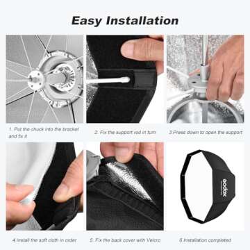 Godox SB-UE 32"/80cm Umbrella Octagon Softbox Reflector with Honeycomb Grid for Speedlight Flash (Bowens Mount)