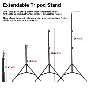 LUXCEO 2 Pack RGB LED Video Light Kits - Dimmable & Remote Controlled