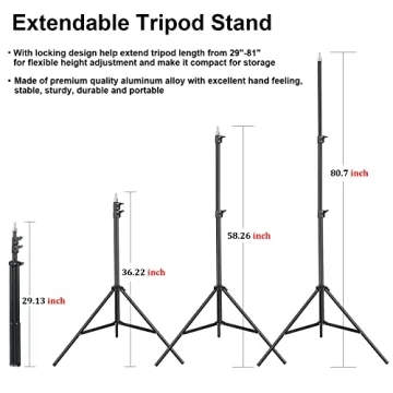 LUXCEO 2 Pack RGB LED Video Light Kits - Dimmable & Remote Controlled