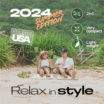 Unipride Portable Beach Chairs Set of 2 for Comfort