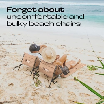 Unipride Portable Beach Chairs Set of 2 for Comfort