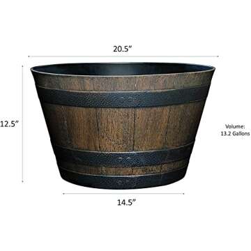 Stylish Classic Whiskey Barrel Planter for Every Garden