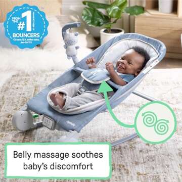 Ingenuity Baby Bouncer with Massage & Soothing Sounds
