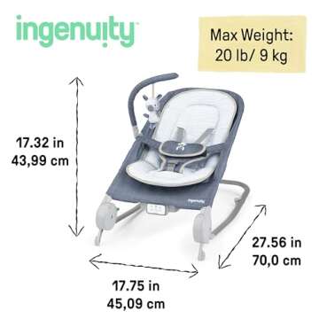 Ingenuity Baby Bouncer with Massage & Soothing Sounds