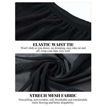 Gorchnc Pull on Ballet Skirt - Elegant and Stretchy Dance Wear