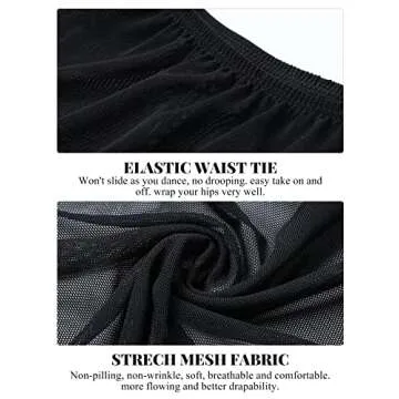 Gorchnc Pull on Ballet Skirt - Elegant and Stretchy Dance Wear