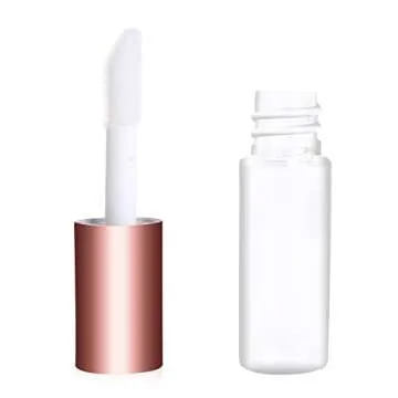 Mydio 50 Pack 1.2ML Clear Mini Lip Gloss Tube Empty Lip Balm Containers With Rose Gold Lid for Lipstick (Rose Gold)