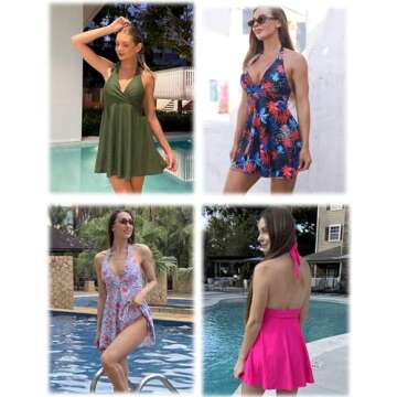 AI'MAGE Tummy Control Modest Swimdress for Women