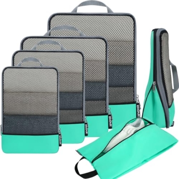 BAGAIL Compression Packing Cubes - Expandable Organizers for Travel