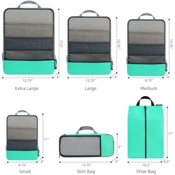 BAGAIL Compression Packing Cubes for Organized Travel