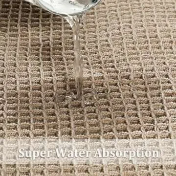 Anibedding Waffle Bath Mat 24"x36" - Washable Bathroom Floor Mat for Modern Bathroom - Non-Slip Bathmat Available in Beige and Versatile for Small Bathroom