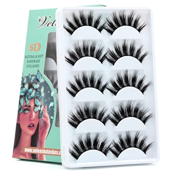 Veleasha 5D Faux Mink Lashes - Luxurious Lightweight Eyelashes